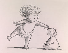 Load image into Gallery viewer, Baby balancing on teddy's nose