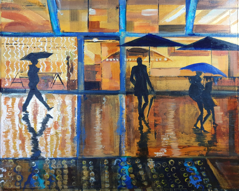 Royal Festival Hall in the rain