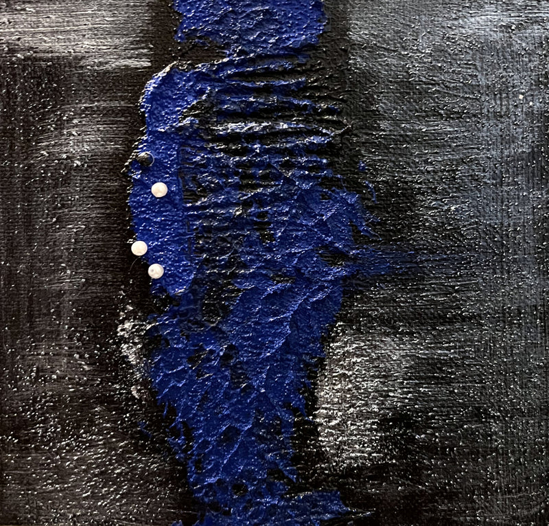 Abstract in Silver/Blue IV