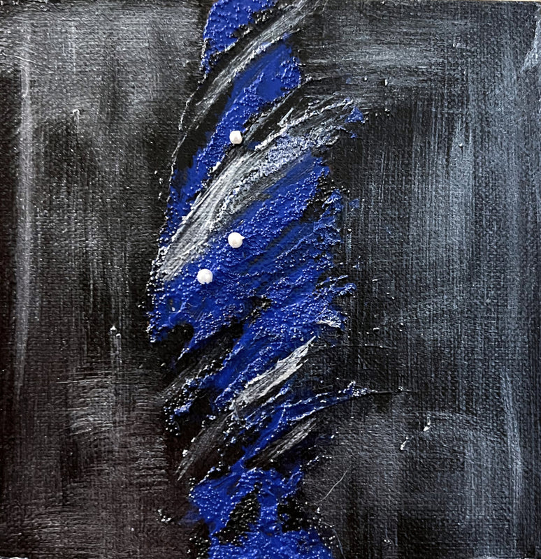 Abstract in Silver/Blue I