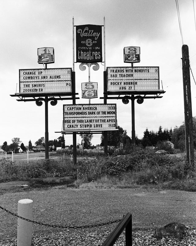 Valley 6 Drive-In: Main Entry Marquee
