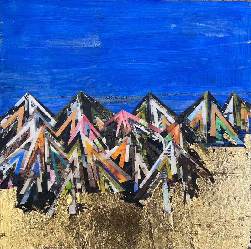 Mountainscape in gold