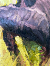 Load image into Gallery viewer, Lo, her beauty flowing, written in purple in robes of royalty