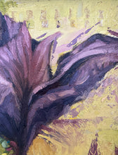 Load image into Gallery viewer, Lo, her beauty flowing, written in purple in robes of royalty