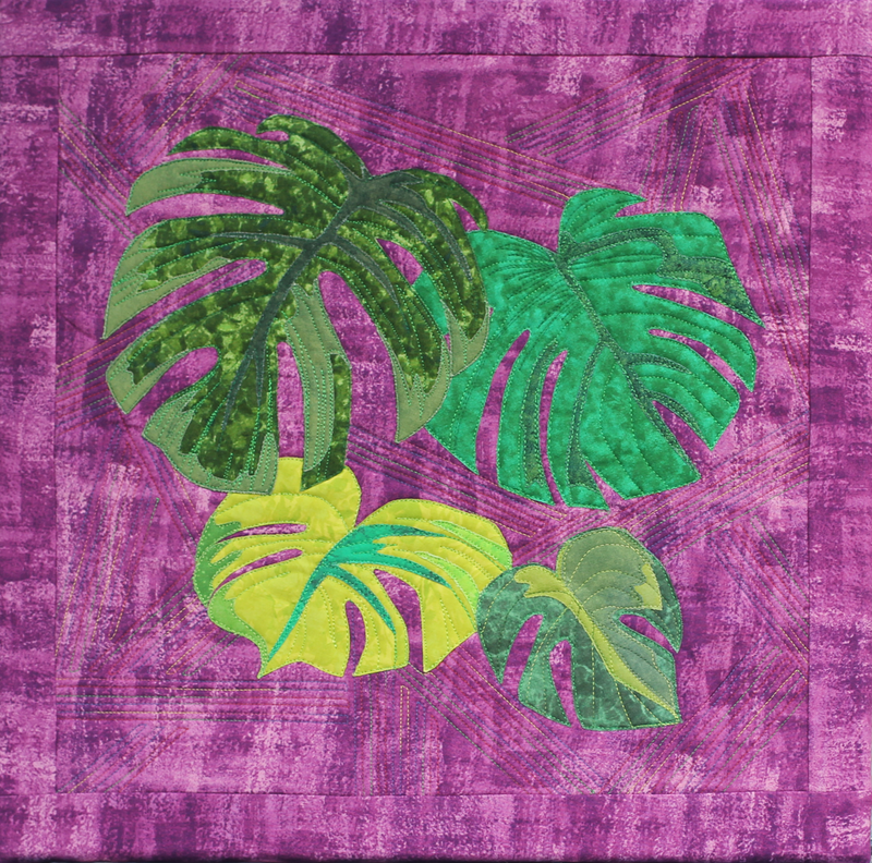 Monstera Deliciosa on Plum