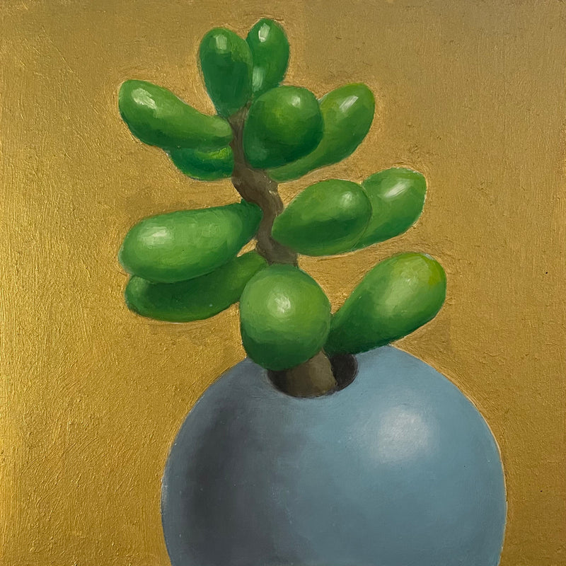 Plant with Gold Background