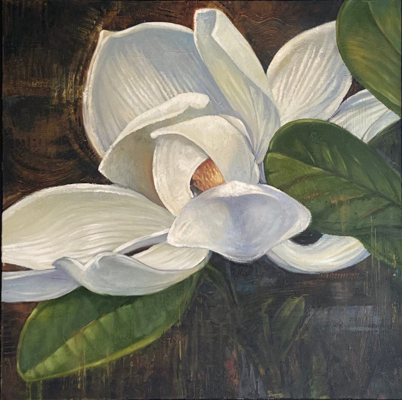 Auspicious queen, thine heavenly petals spread; Arrayed in glory within the verdant foliage above