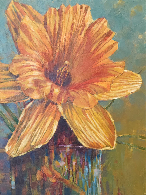 Letting the sun touch her curved corolla and gauzy petals