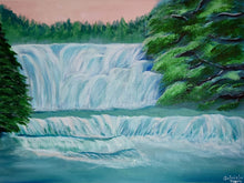 Load image into Gallery viewer, Waterfall painting with glitter
