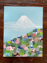 Load image into Gallery viewer, Little Houses in Spring and Mt Rainier
