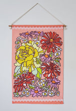 Load image into Gallery viewer, Yellow Rose Small Fabric Tapestry