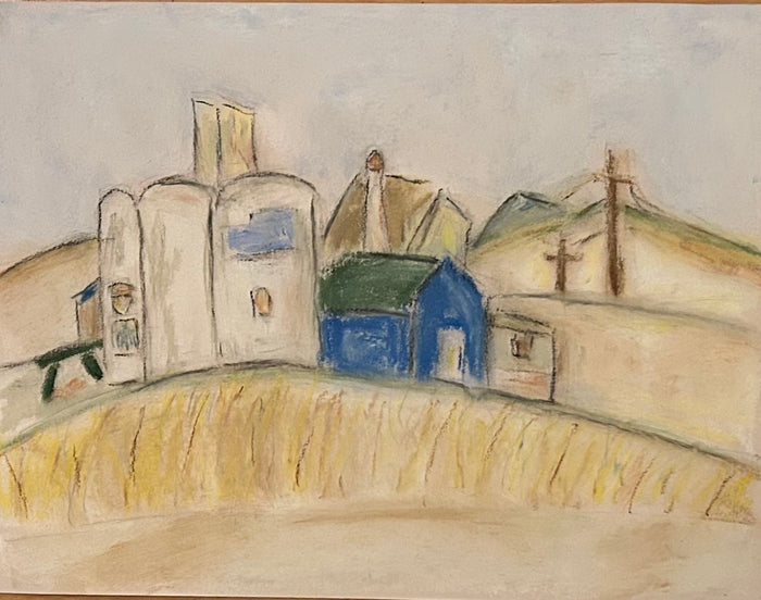 Grain silos in the Palouse