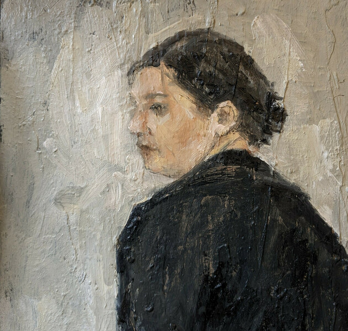 [Study for the larger painting] Woman with Black Hair Clasp