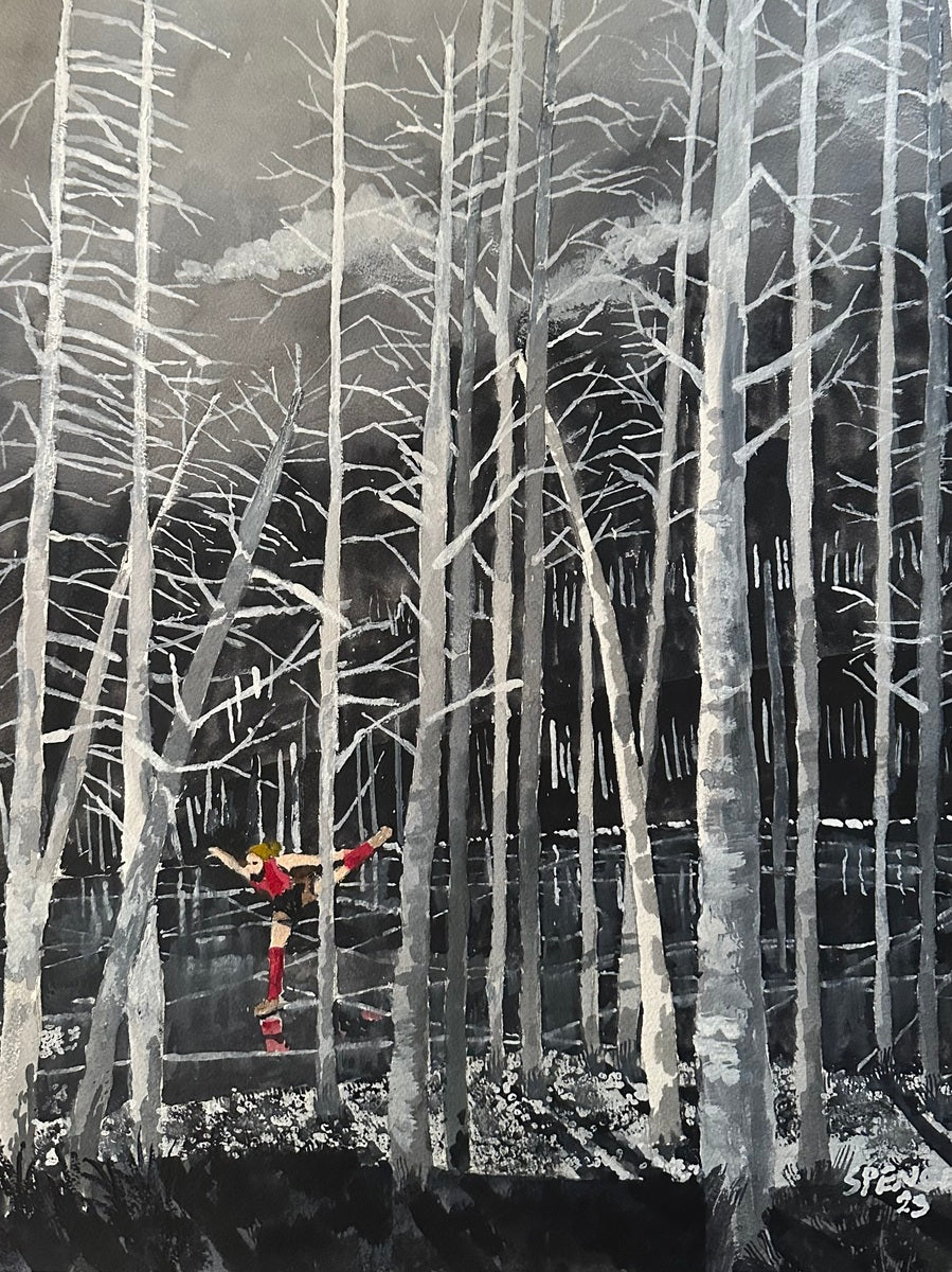 Skater on Winter Lake