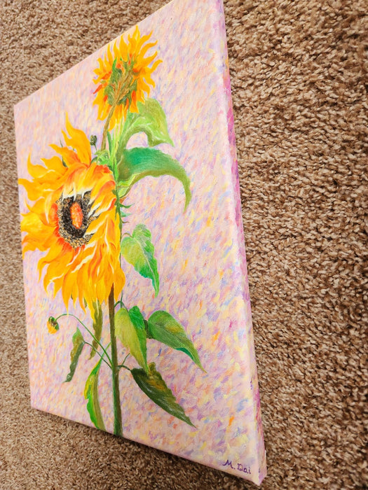 Sunflower In Wind