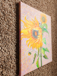 Sunflower In Wind