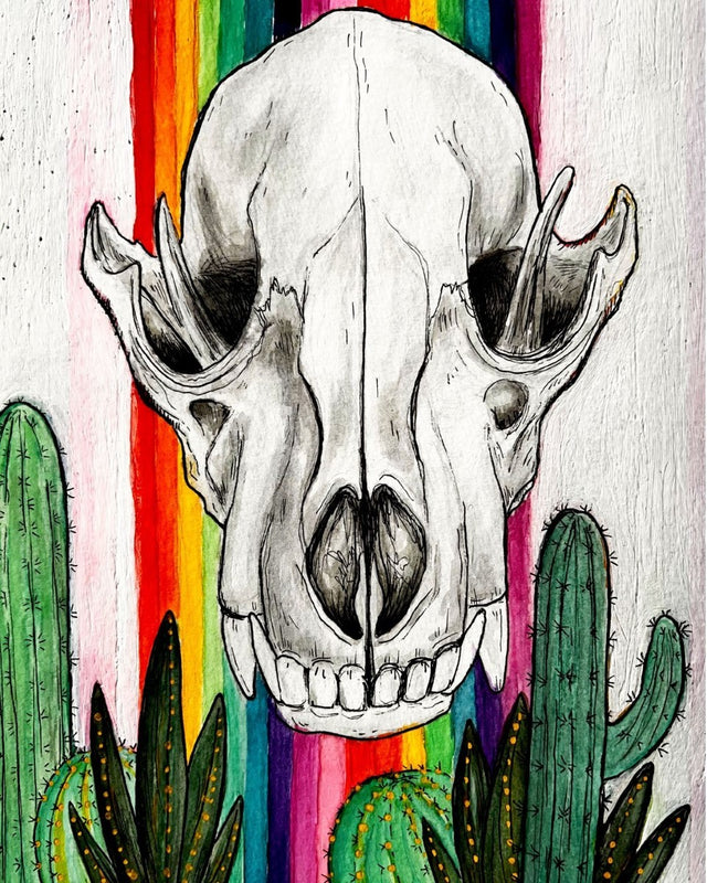 Skull and Cactus