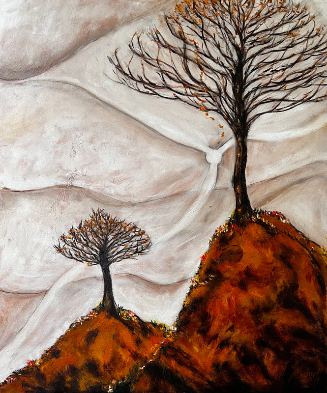 Two Hills, two trees