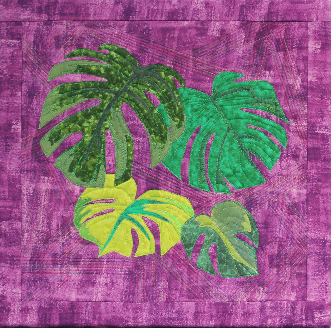 Monstera Deliciosa on Plum