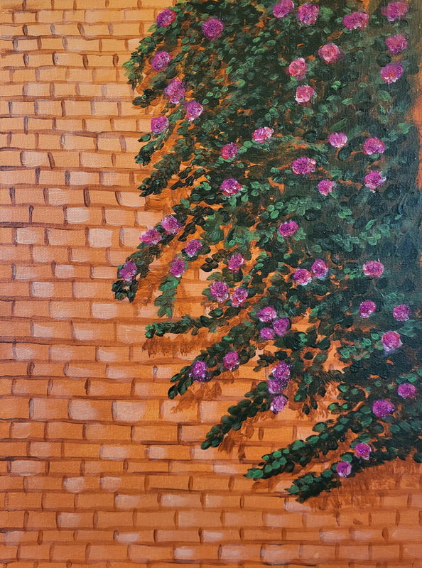 Roses on the wall