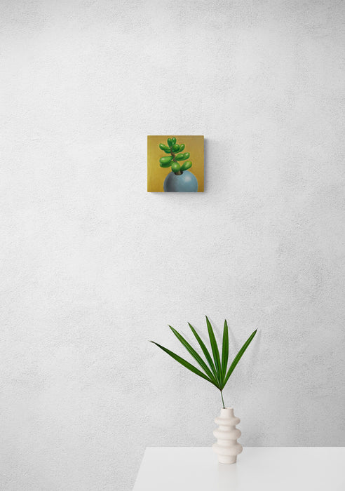 Plant with Gold Background
