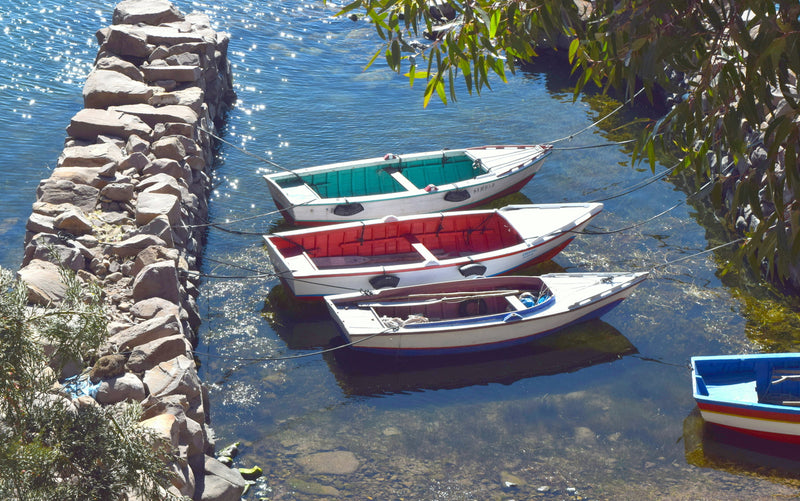 Boats on Taquile Island