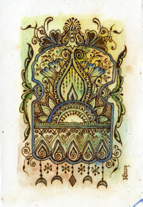 Green  Star Hamsa