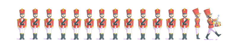 Toy soldiers on parade