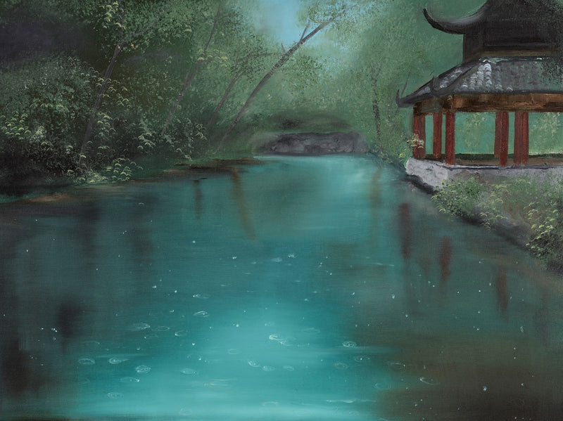 Pagoda in Rain