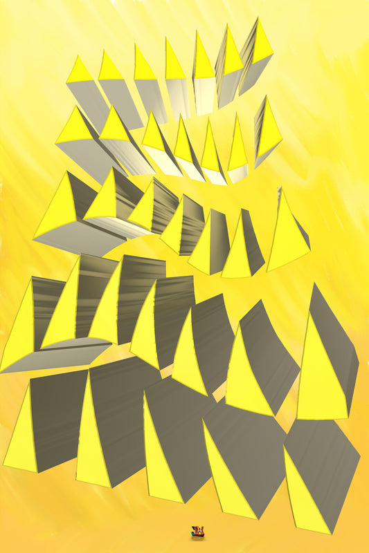 yellow triangles in 3d